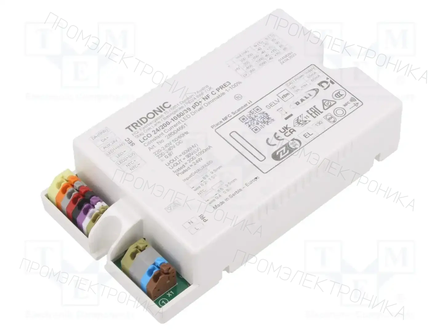 TRIDONIC LCO 24/200-1050/39 PD+ NF C PRE3 — Блоки питания для LED