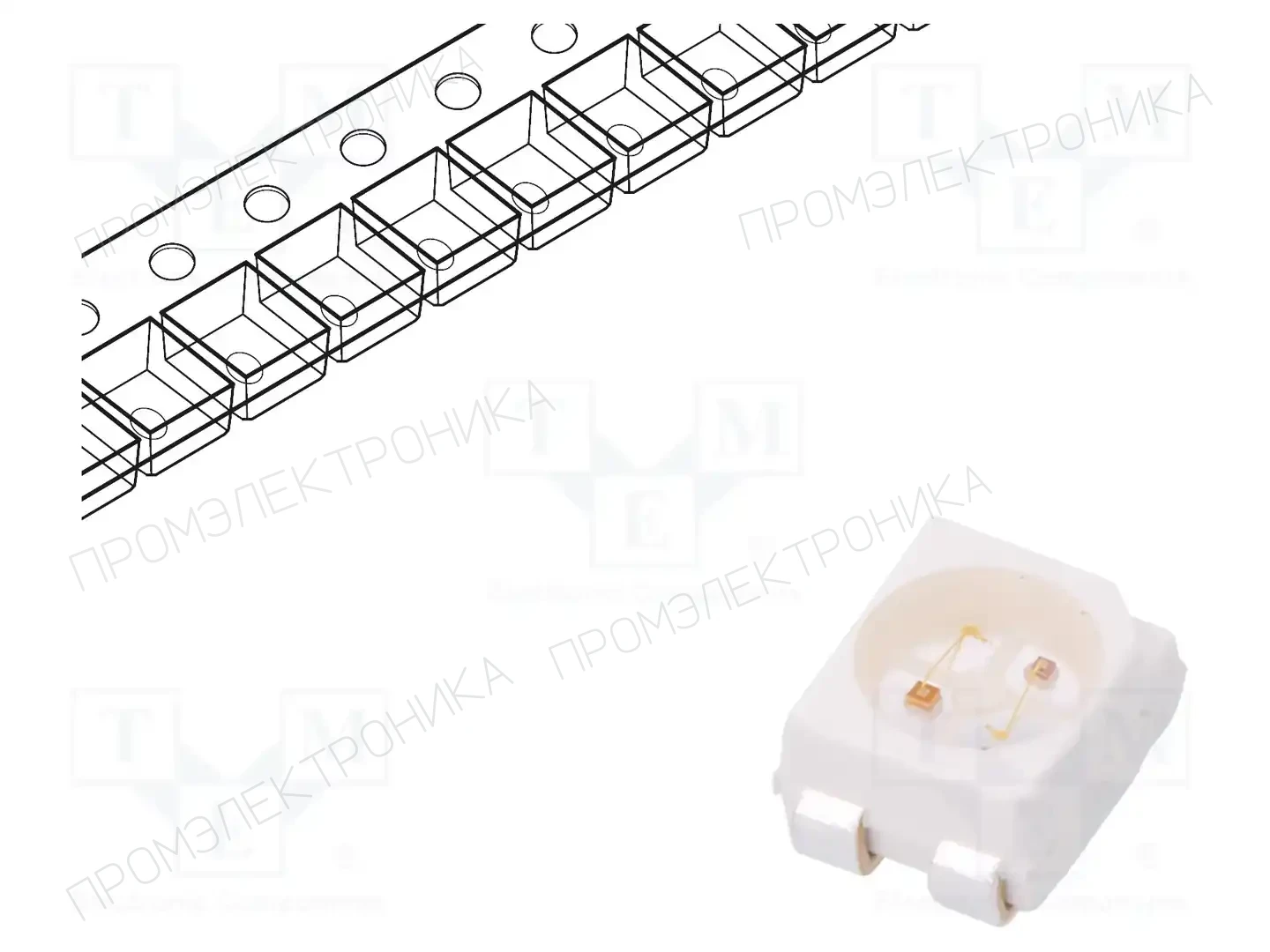 BROADCOM (AVAGO) HSMF-A205-A00J1 — Светодиоды SMD цветные