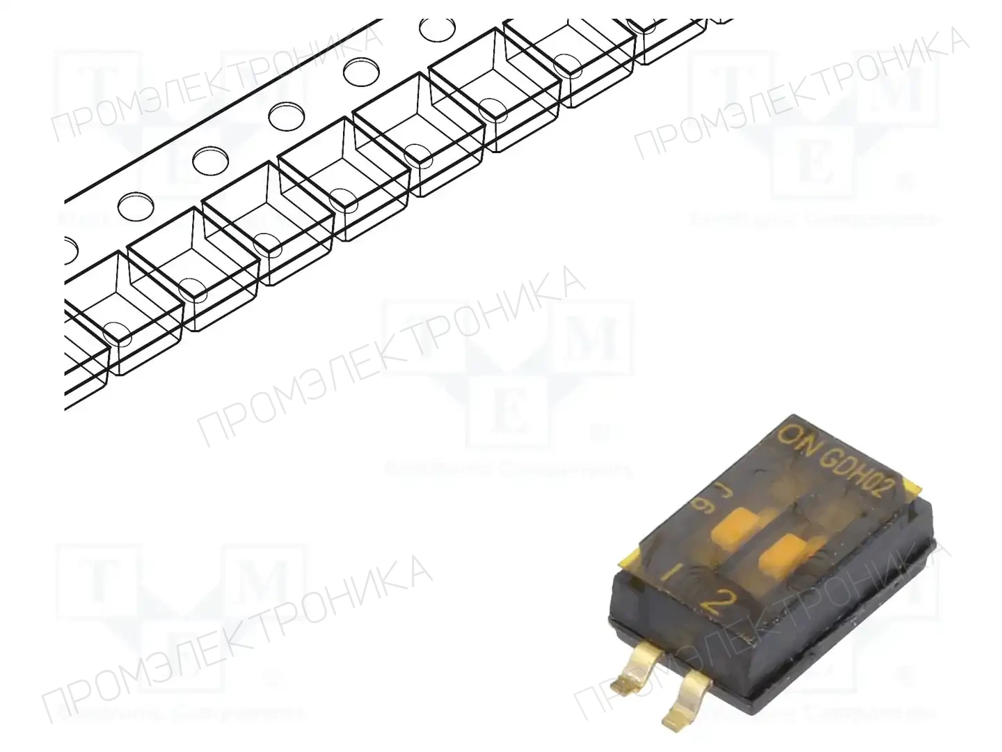 TE Connectivity 1571983-3 — Переключатели типа Dip-Switch