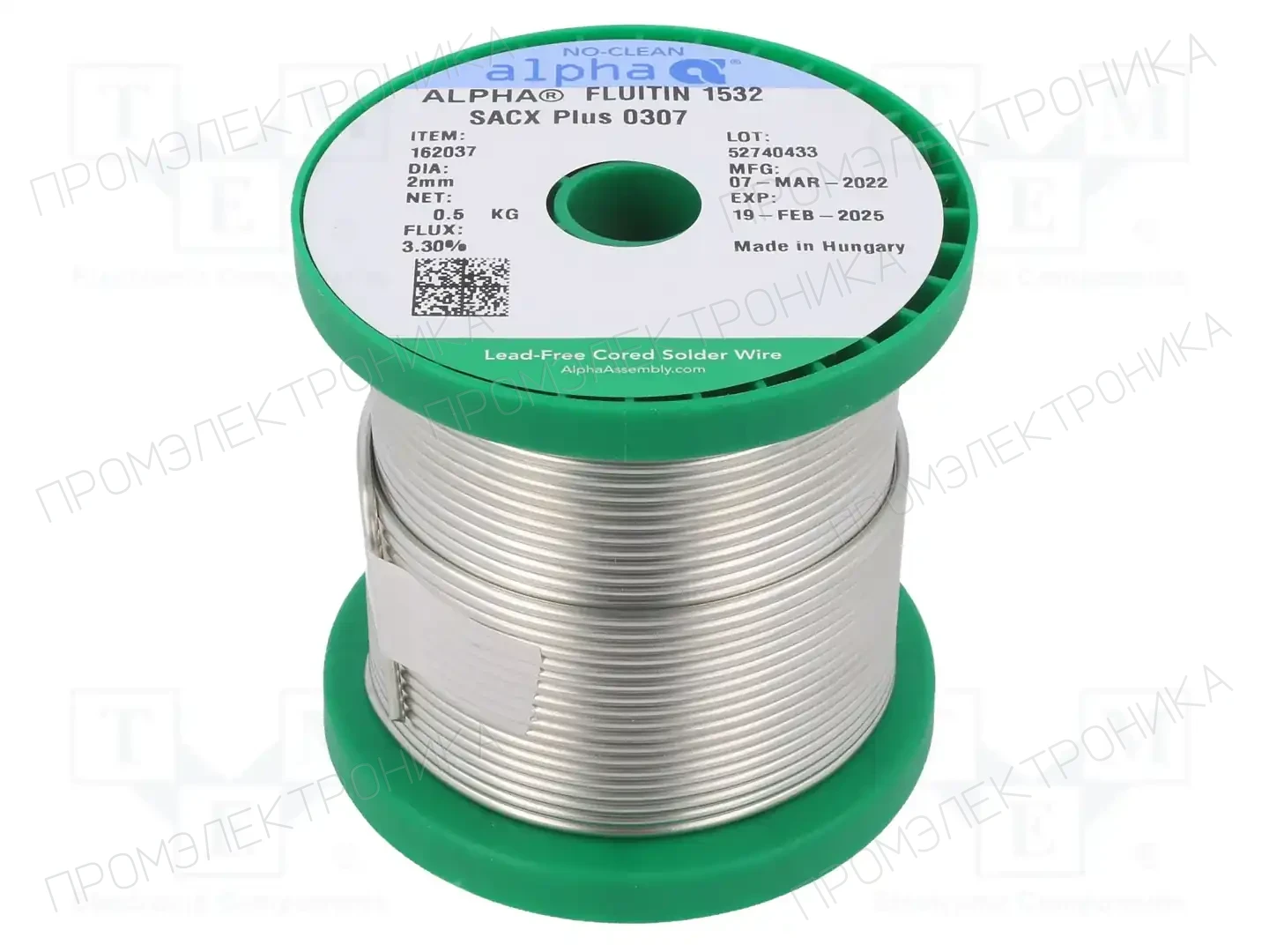 ALPHA SACX PLUS 0307 FLUITIN 1532 2.0MM 500G — Паяльные провода бессвинцовые