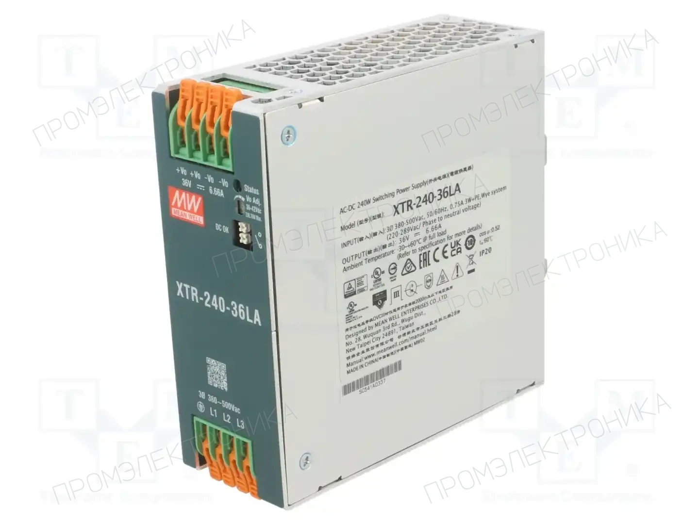 MEAN WELL XTR-240-36LA — Блоки питания на DIN-рейку