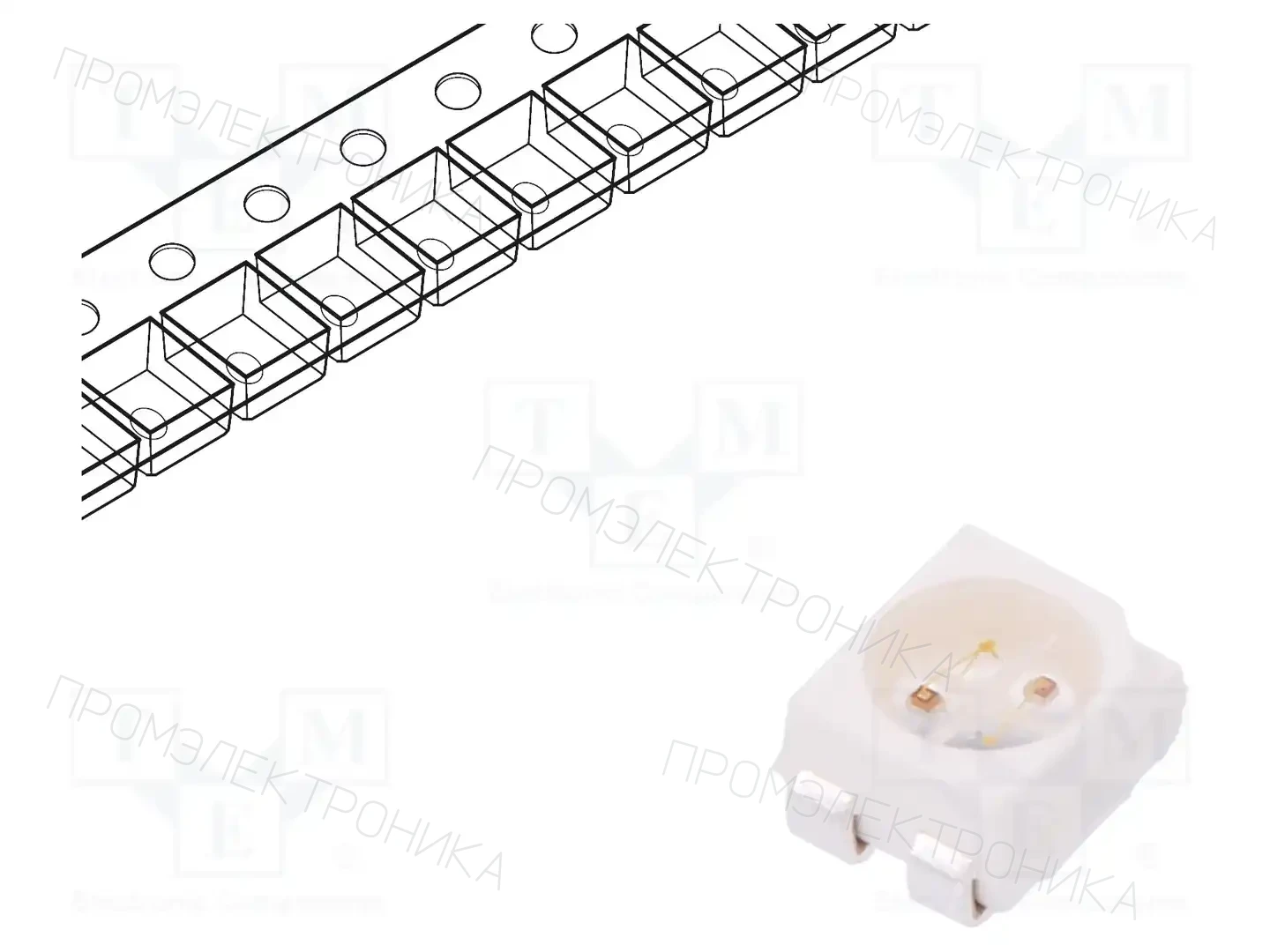 BROADCOM (AVAGO) HSMF-A204-A00J1 — Светодиоды SMD цветные