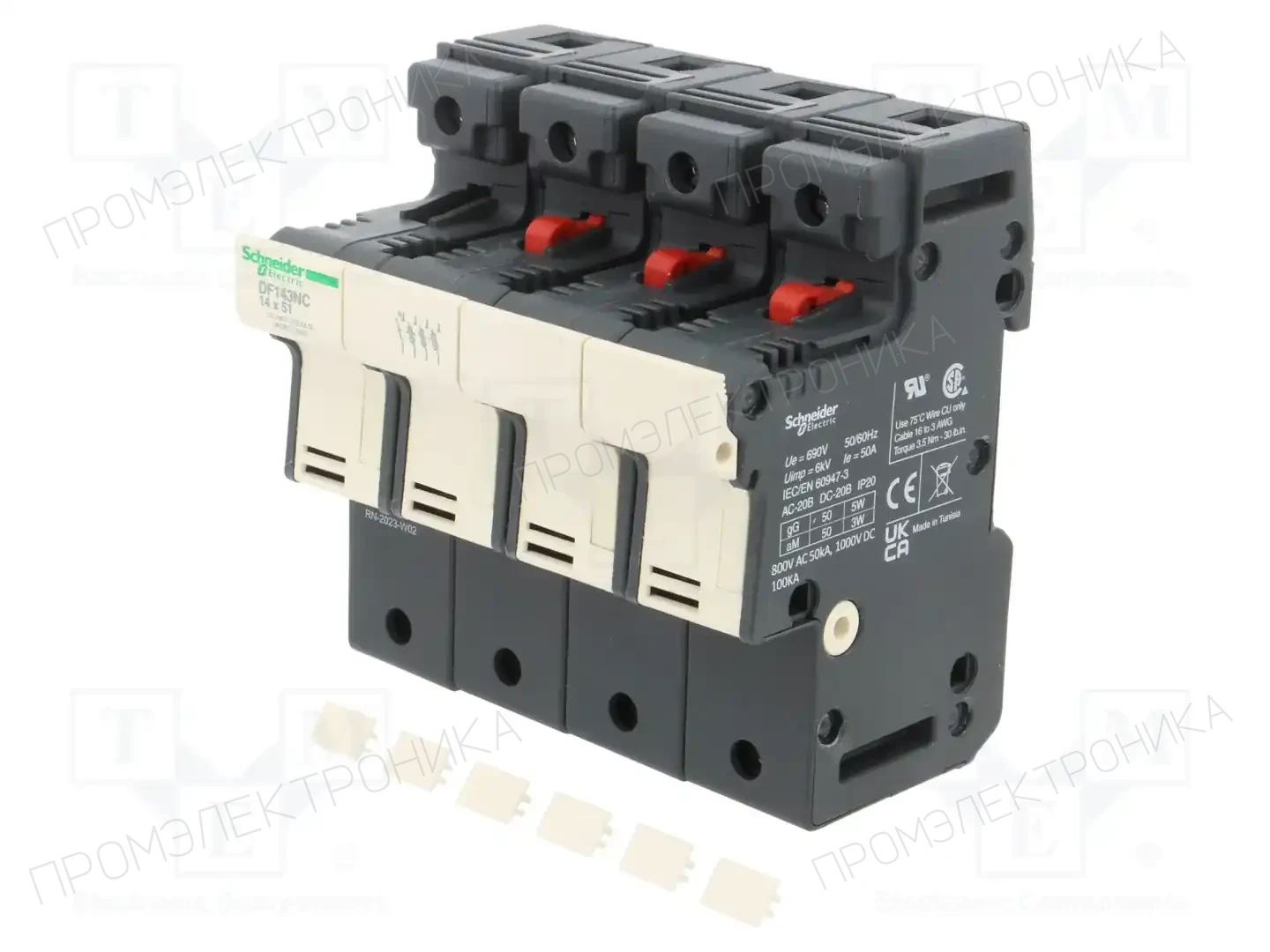 SCHNEIDER ELECTRIC DF143NC — Гнезда предохранительные на DIN-рейку