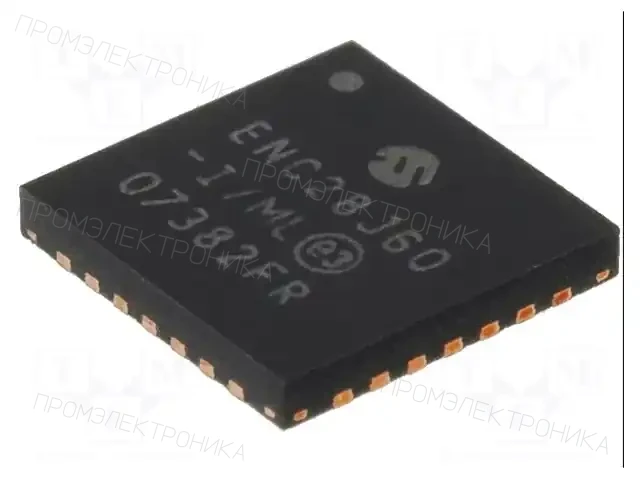 Microchip Technology ENC28J60-I/ML — Микросхемы - интерфейс Ethernet