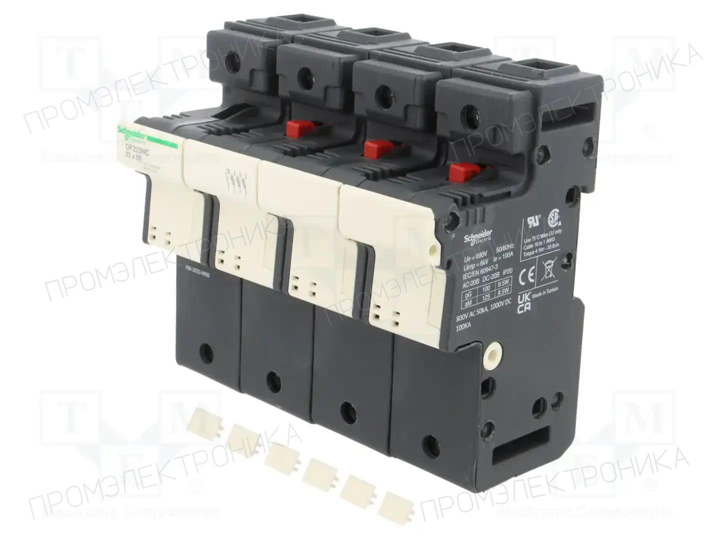 SCHNEIDER ELECTRIC DF223NC — Гнезда предохранительные на DIN-рейку