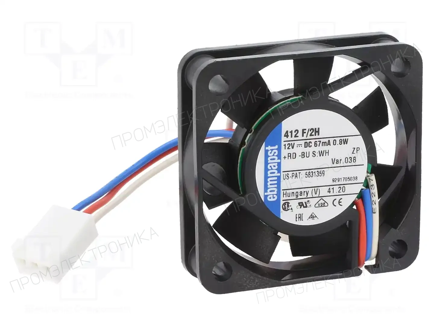 EBM-PAPST 412F/2H-038 — Вентиляторы DC 12V
