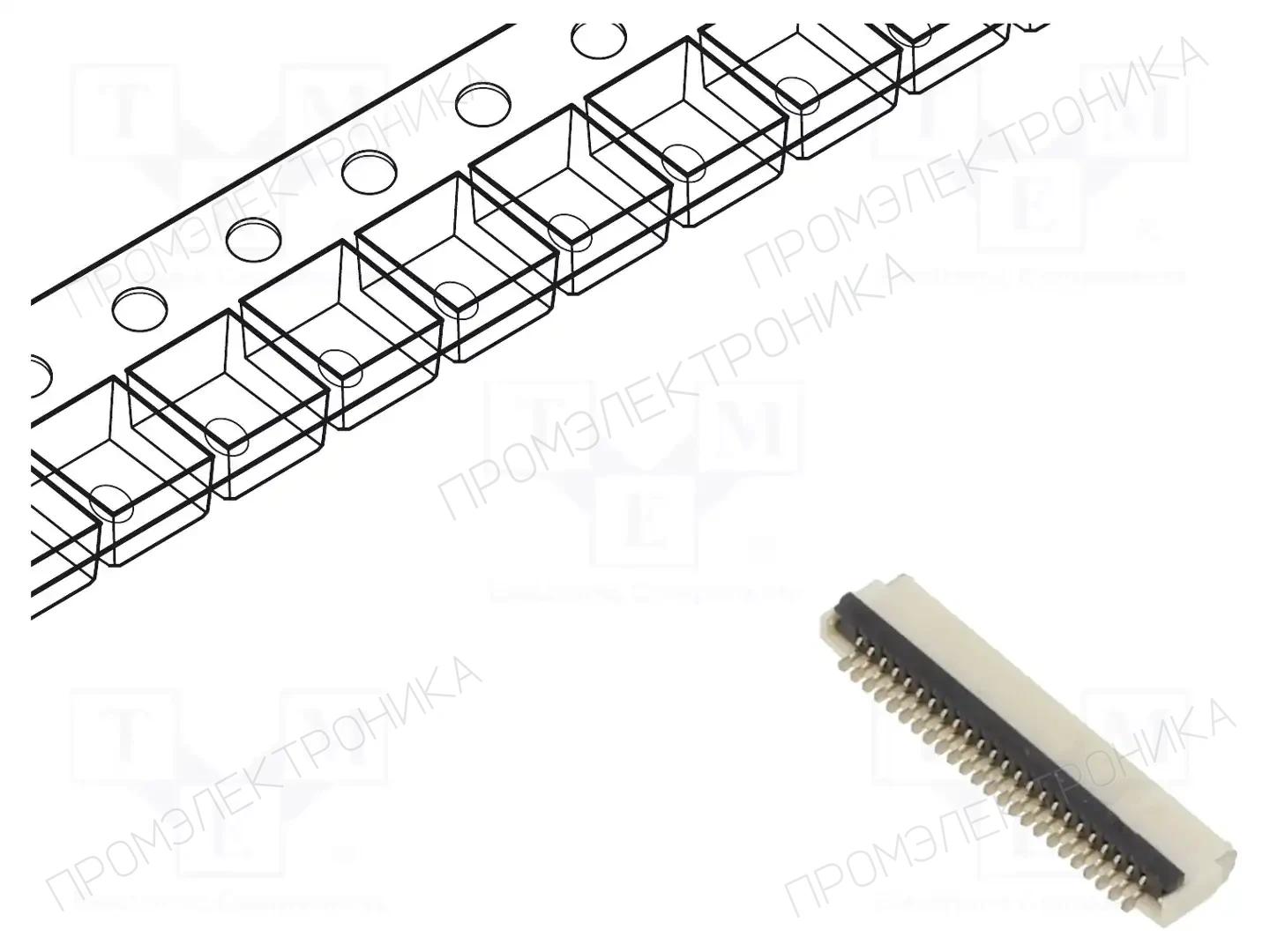 GCT FFC2B28-24-G — Разъeмы FFC/FPC растр 0,5мм