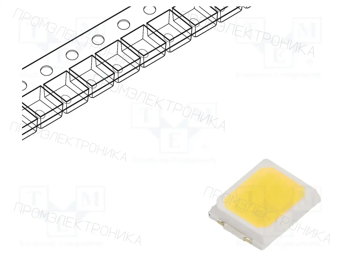 EVERLIGHT 19-113Z/T1D-CP2Q2HY/5T — Светодиоды SMD белые