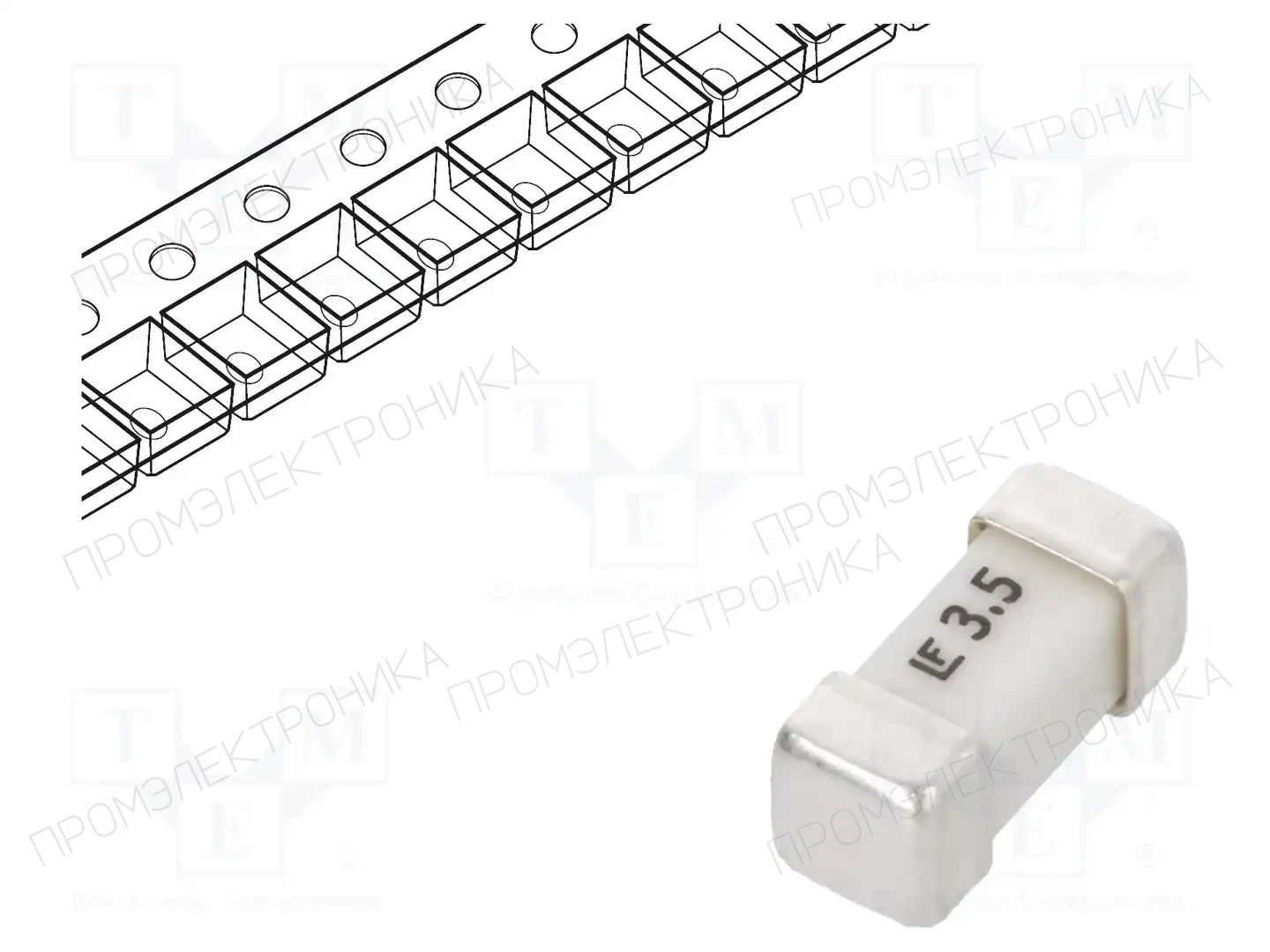 LITTELFUSE 047603.5MR — Предохранители SMD 2410 быстрые