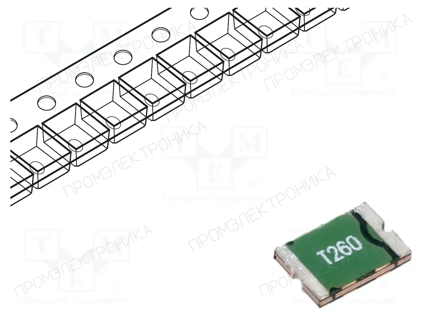 EATON/BUSSMANN PTS18126V260 — Предохранители полимерные SMD