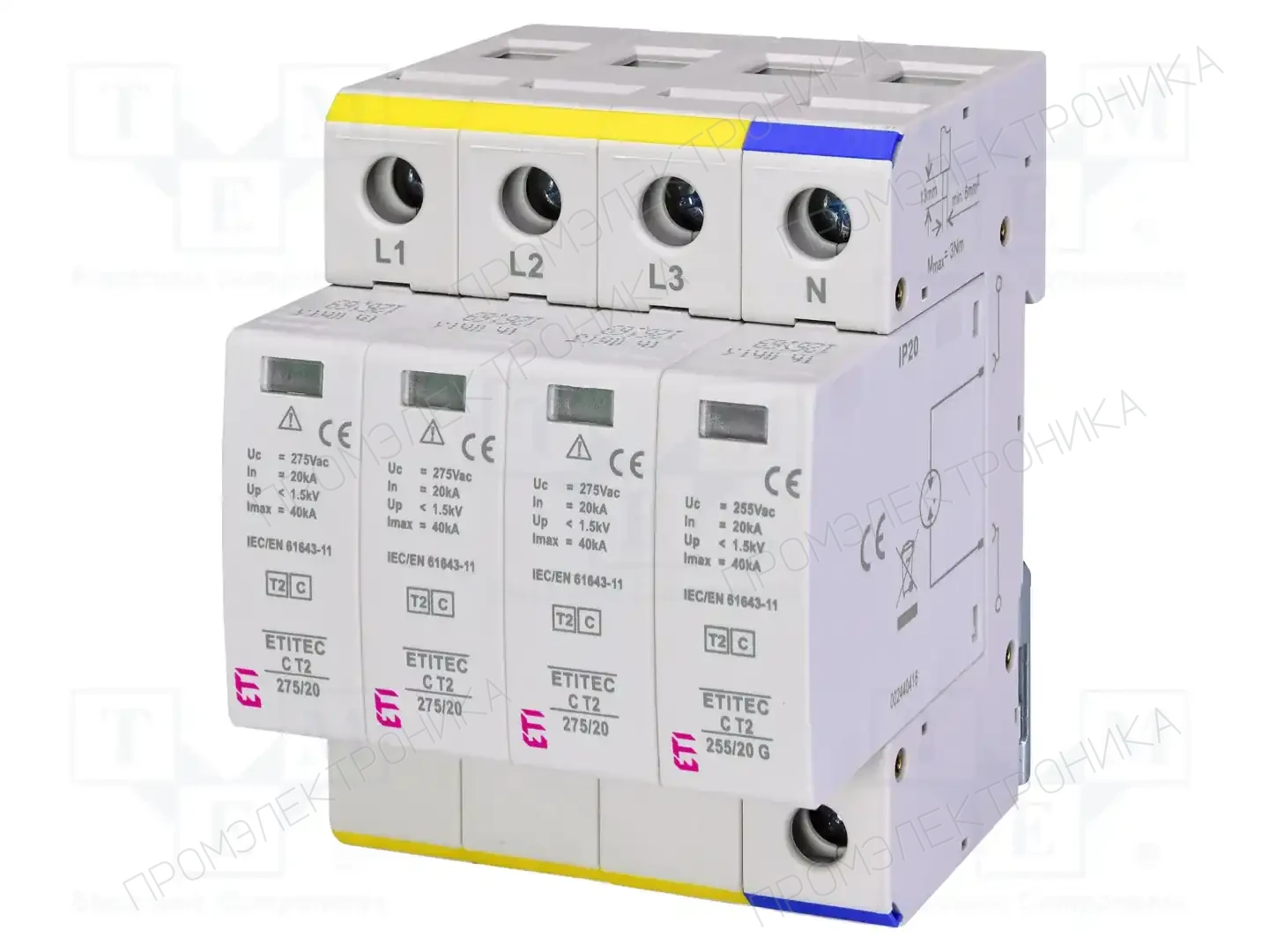 ETI POLAM ETITEC C T2 275/20 3+1 — Ограничители перенапряжения