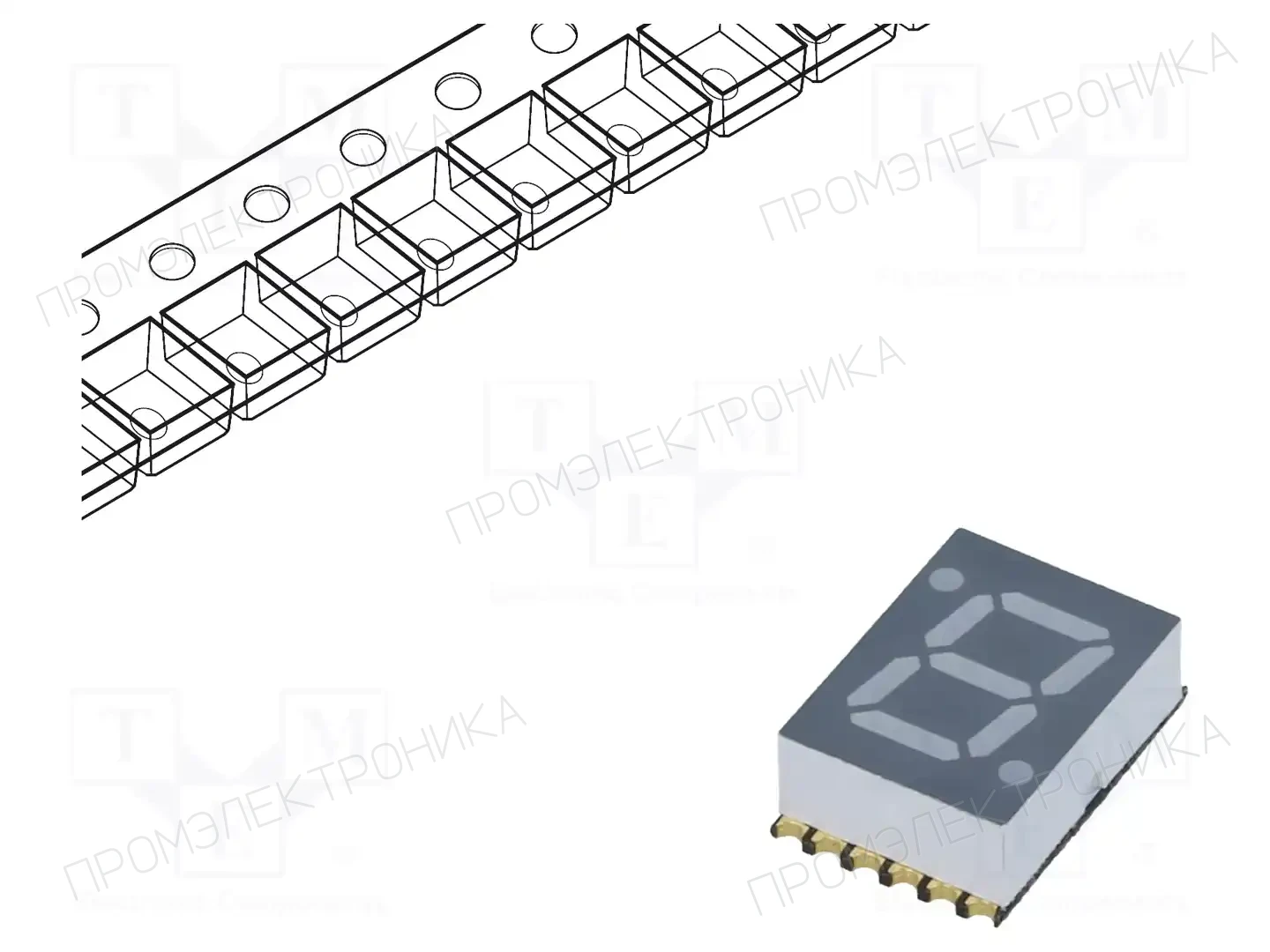 OPTO Plus LED OPS-S2812LY-GW — Светодиодные дисплеи 7-сегментные