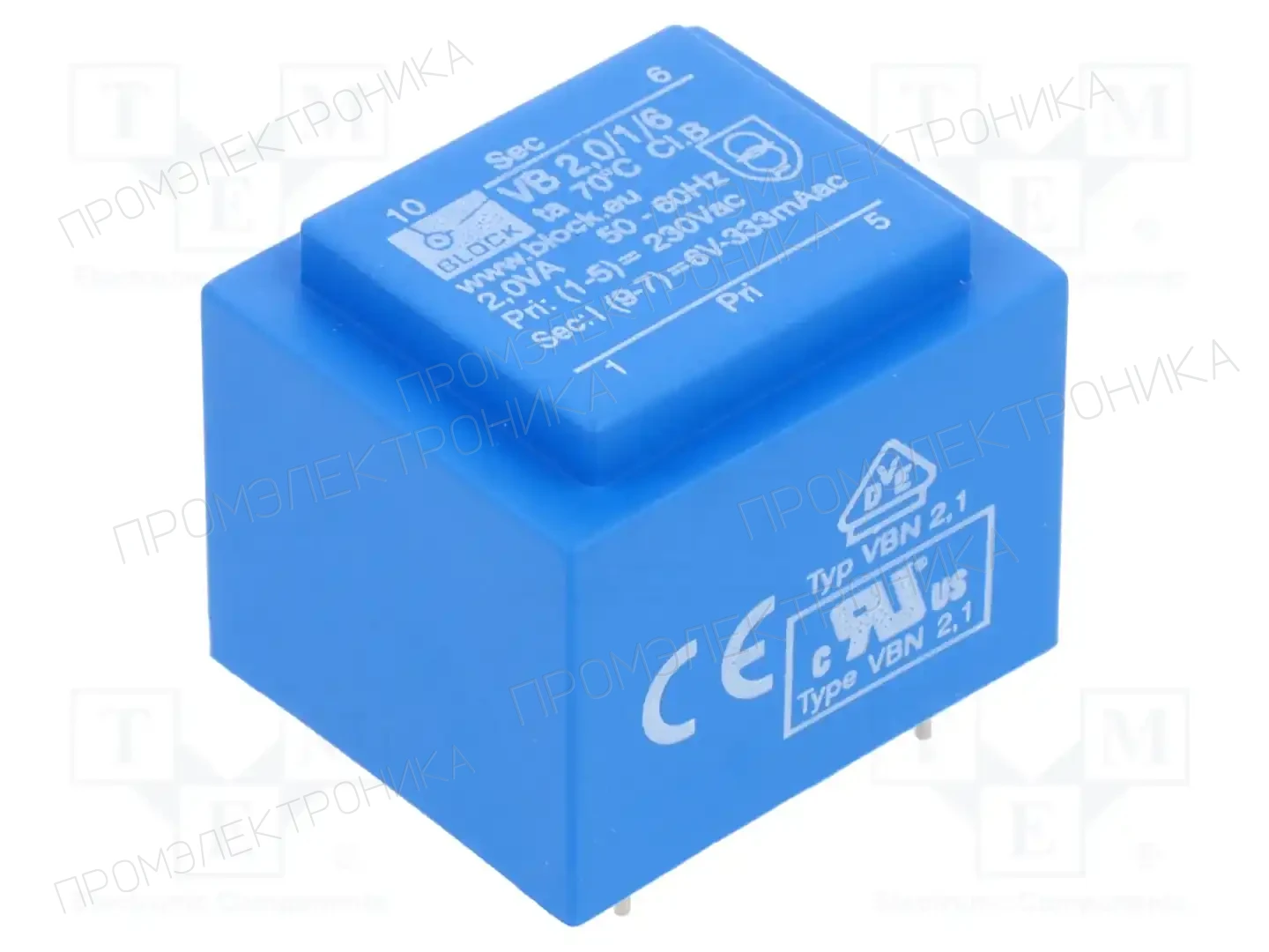 BLOCK VB 2,0/1/6 — Трансформаторы PCB