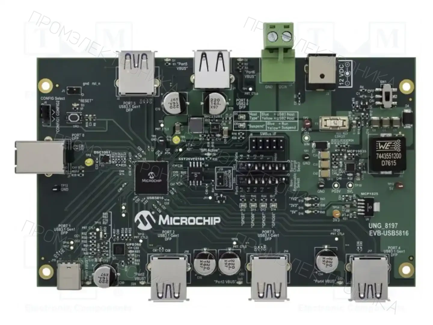 Microchip Technology EVB-USB5816 — Наборы пусковые для систем Microchip