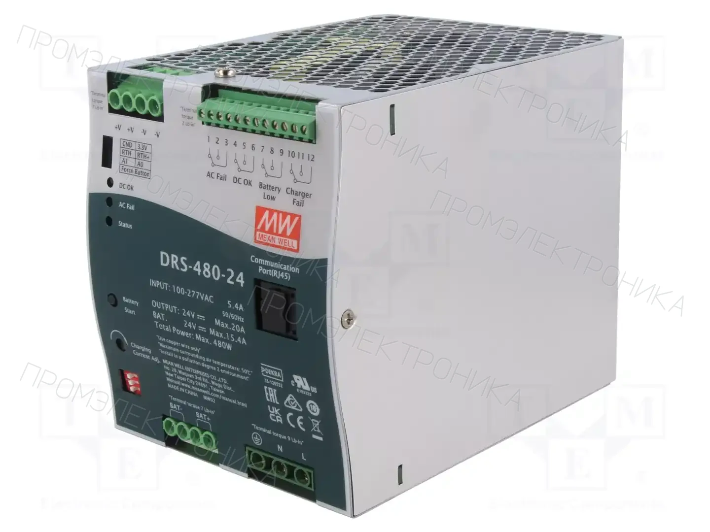 MEAN WELL DRS-480-24 — Блоки питания на DIN-рейку