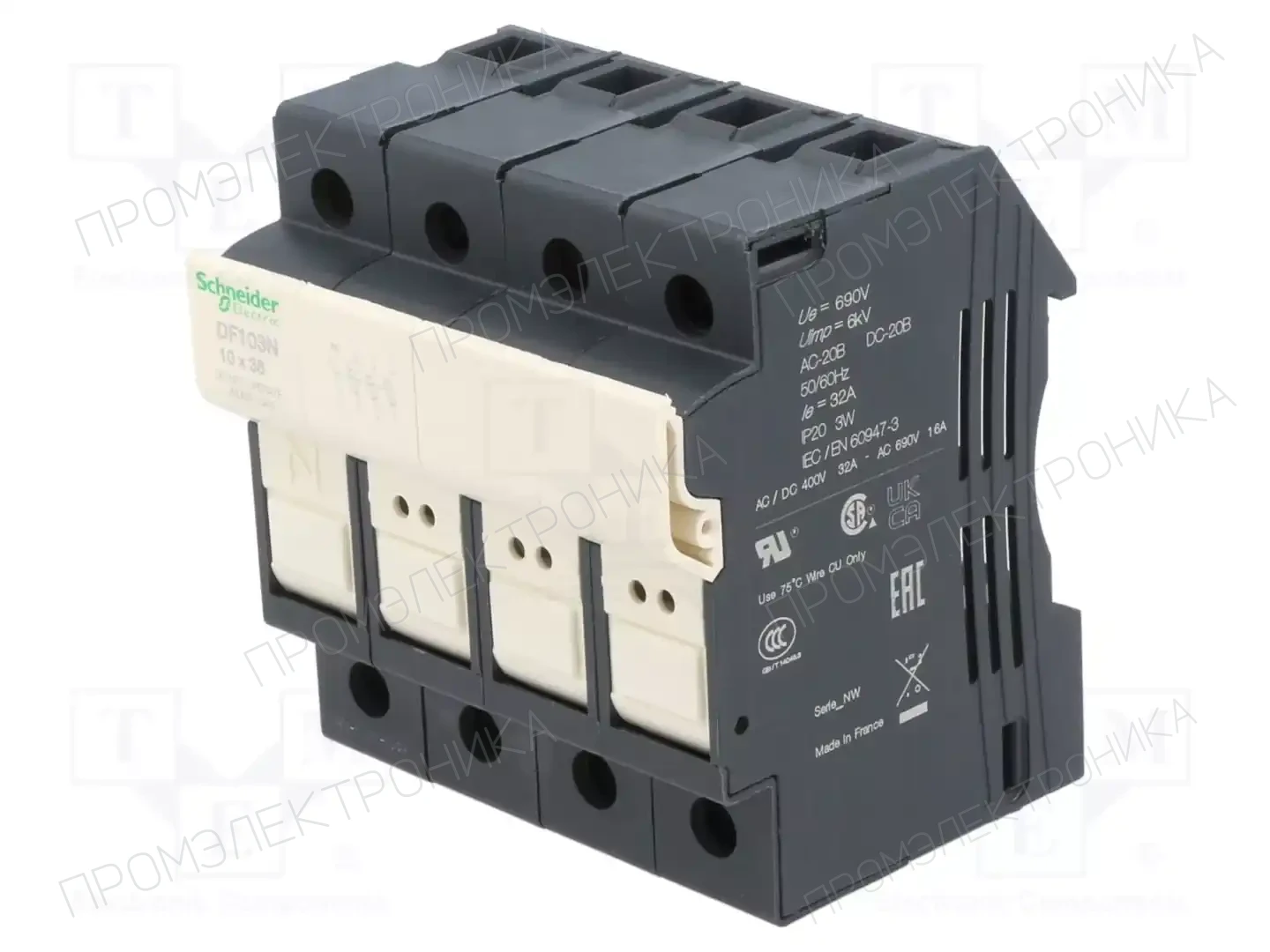 SCHNEIDER ELECTRIC DF103N — Гнезда предохранительные на DIN-рейку