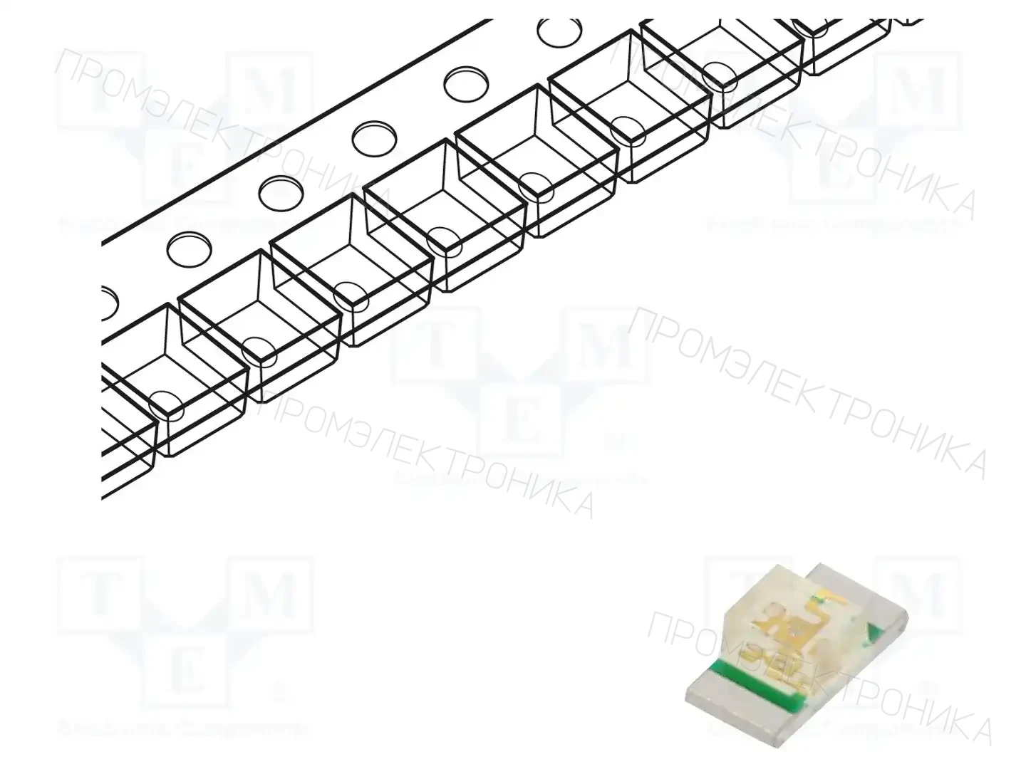 KINGBRIGHT ELECTRONIC KPTR-3216ZGC — Светодиоды SMD цветные
