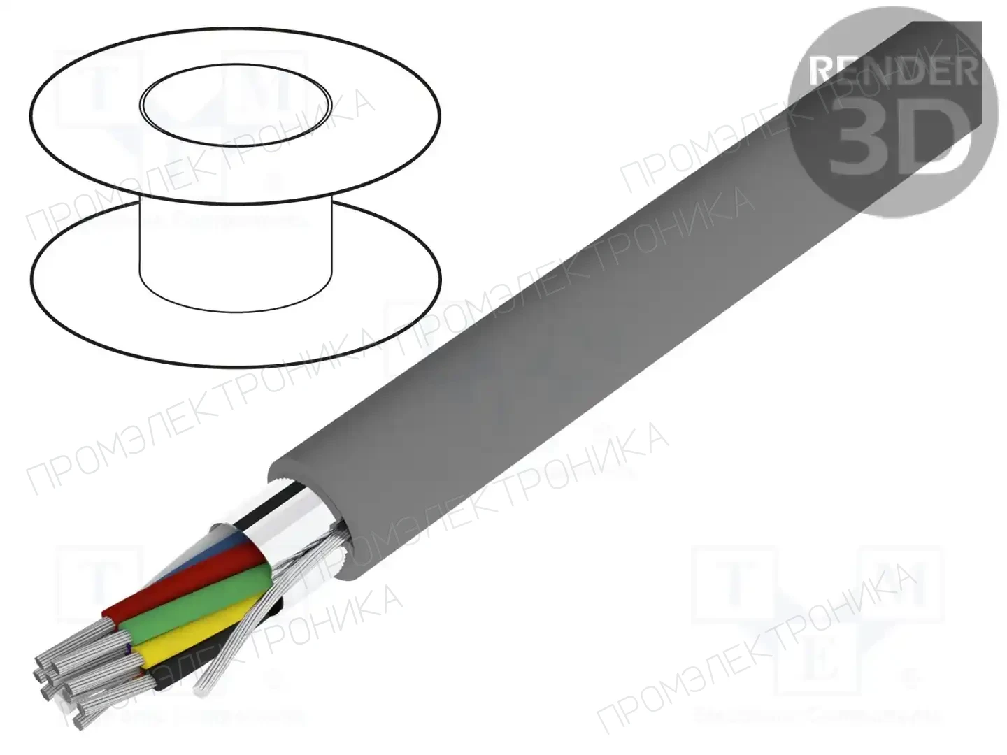 ALPHA WIRE 1219C SL001 — Провода многожильные экранированные