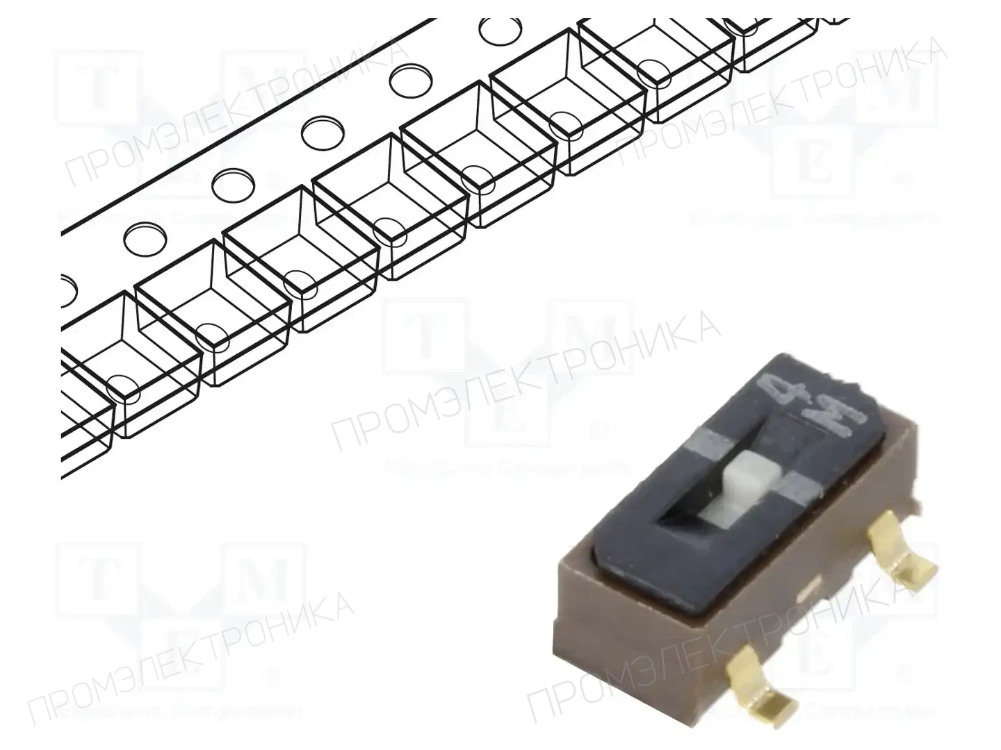 Nidec Copal Electronics CJS-1200TB1 — Переключатели ползунковые