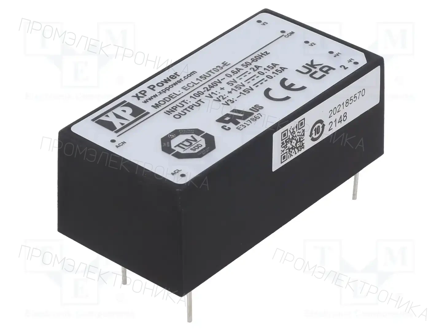 XP POWER ECL15UT03-E — Преобразователи AC/DC для PCB