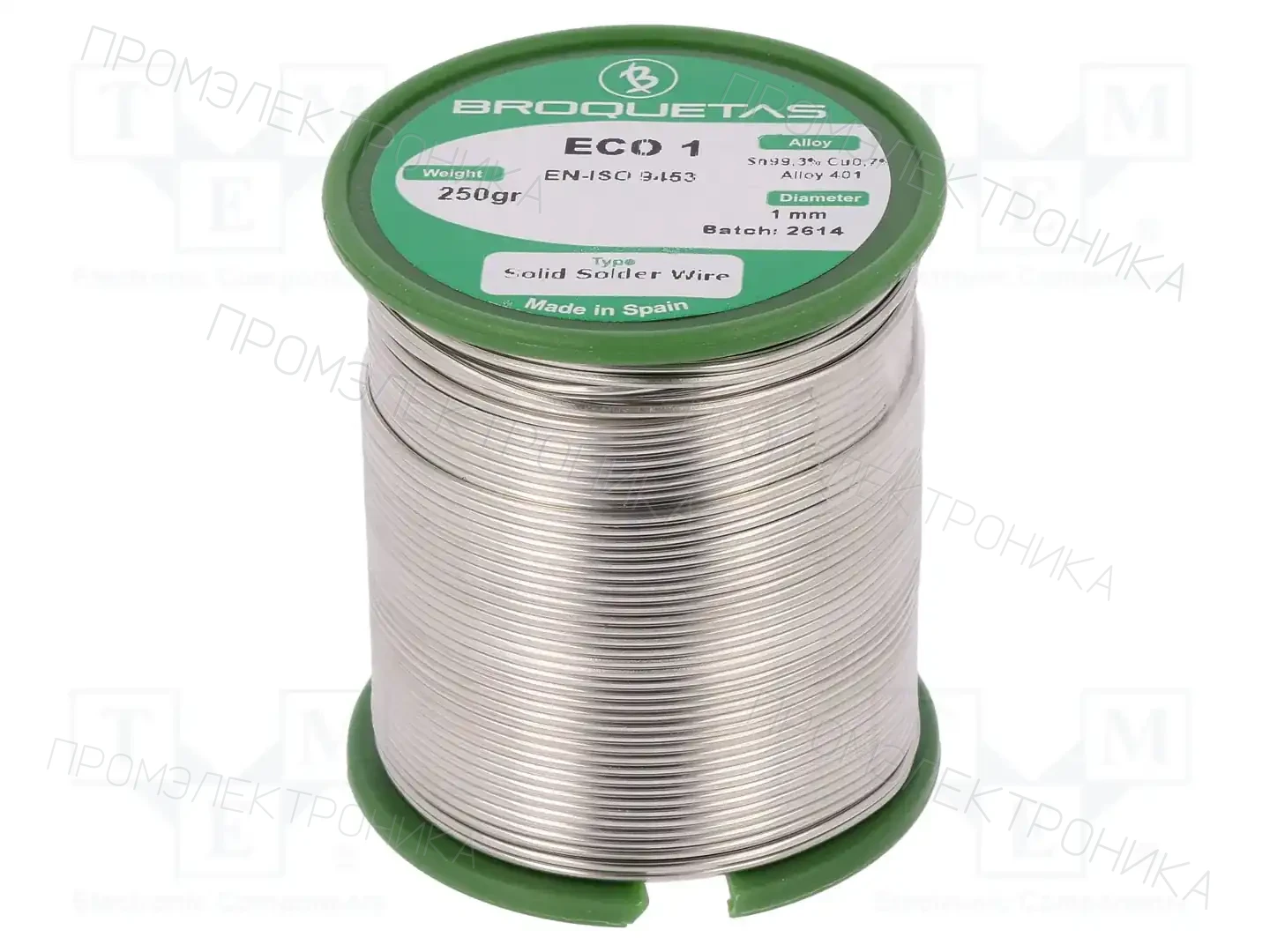 BROQUETAS ECO1 SOLID WIRE 1MM 250G — Паяльные провода бессвинцовые