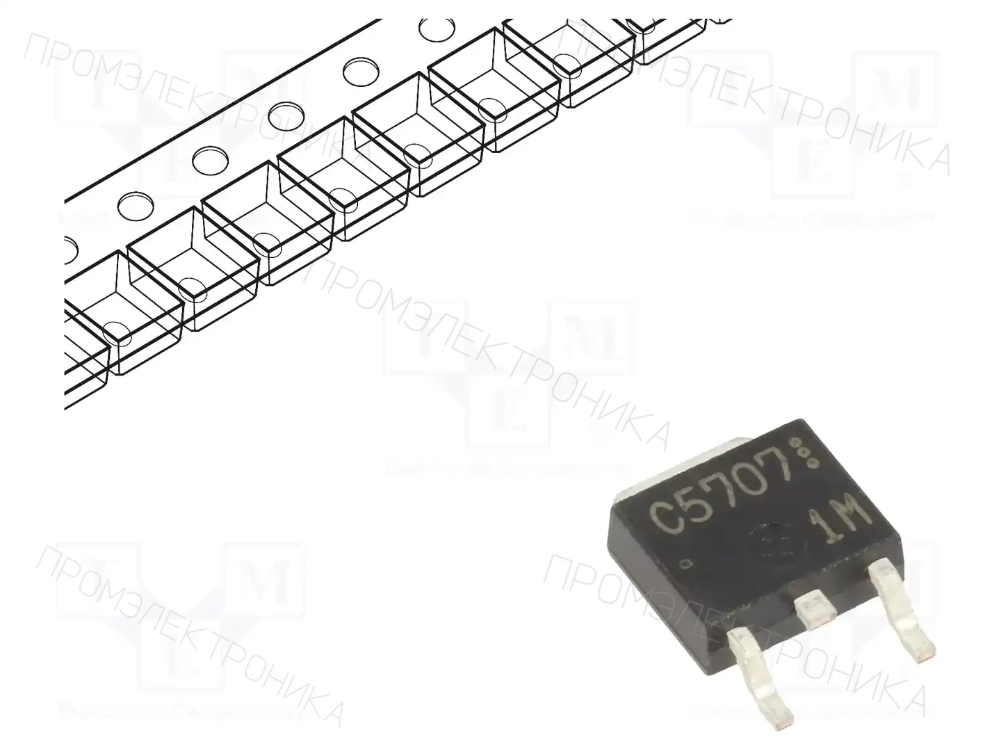 onsemi 2SC5707-TL-E — Транзисторы NPN SMD