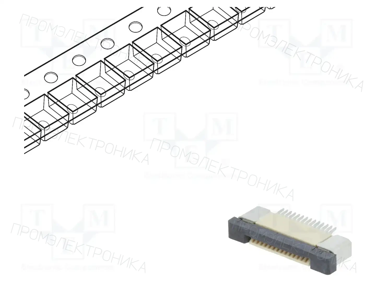 CONNFLY DS1020-09-14VBT1B-R — Разъeмы FFC/FPC растр 0,5мм