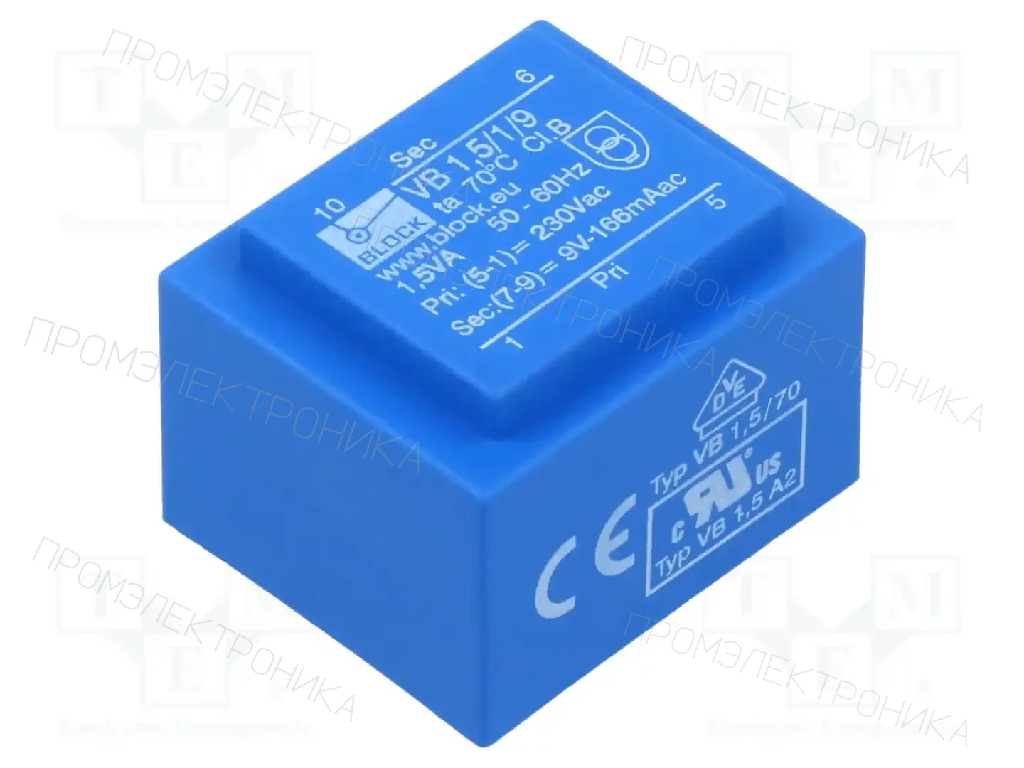 BLOCK VB 1,5/1/9 — Трансформаторы PCB