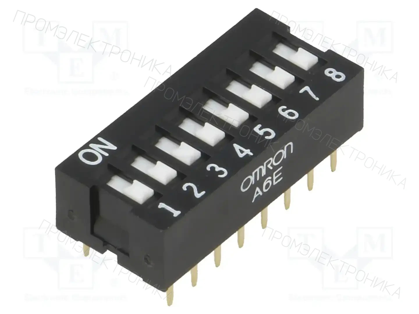OMRON Electronic Components A6E-8101-N — Переключатели типа Dip-Switch