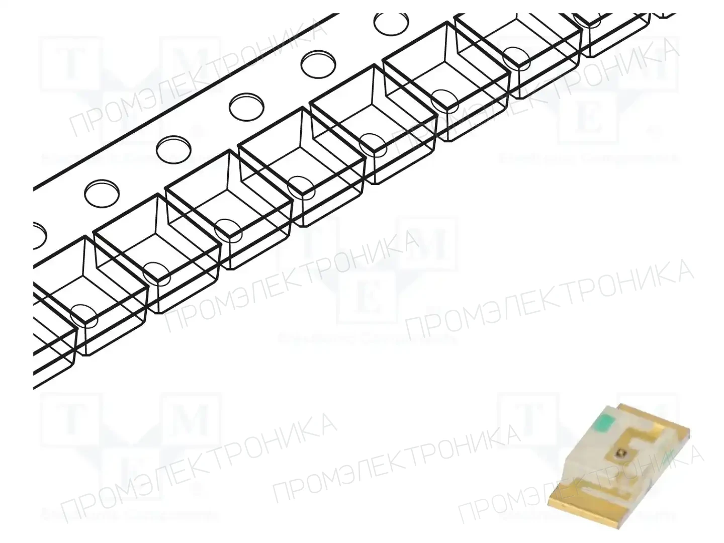 KINGBRIGHT ELECTRONIC KPT-3216CGCK — Светодиоды SMD цветные