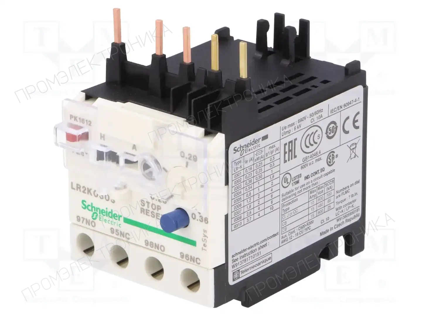 SCHNEIDER ELECTRIC LR2K0303 — Контакторы - дополнительное оборудование