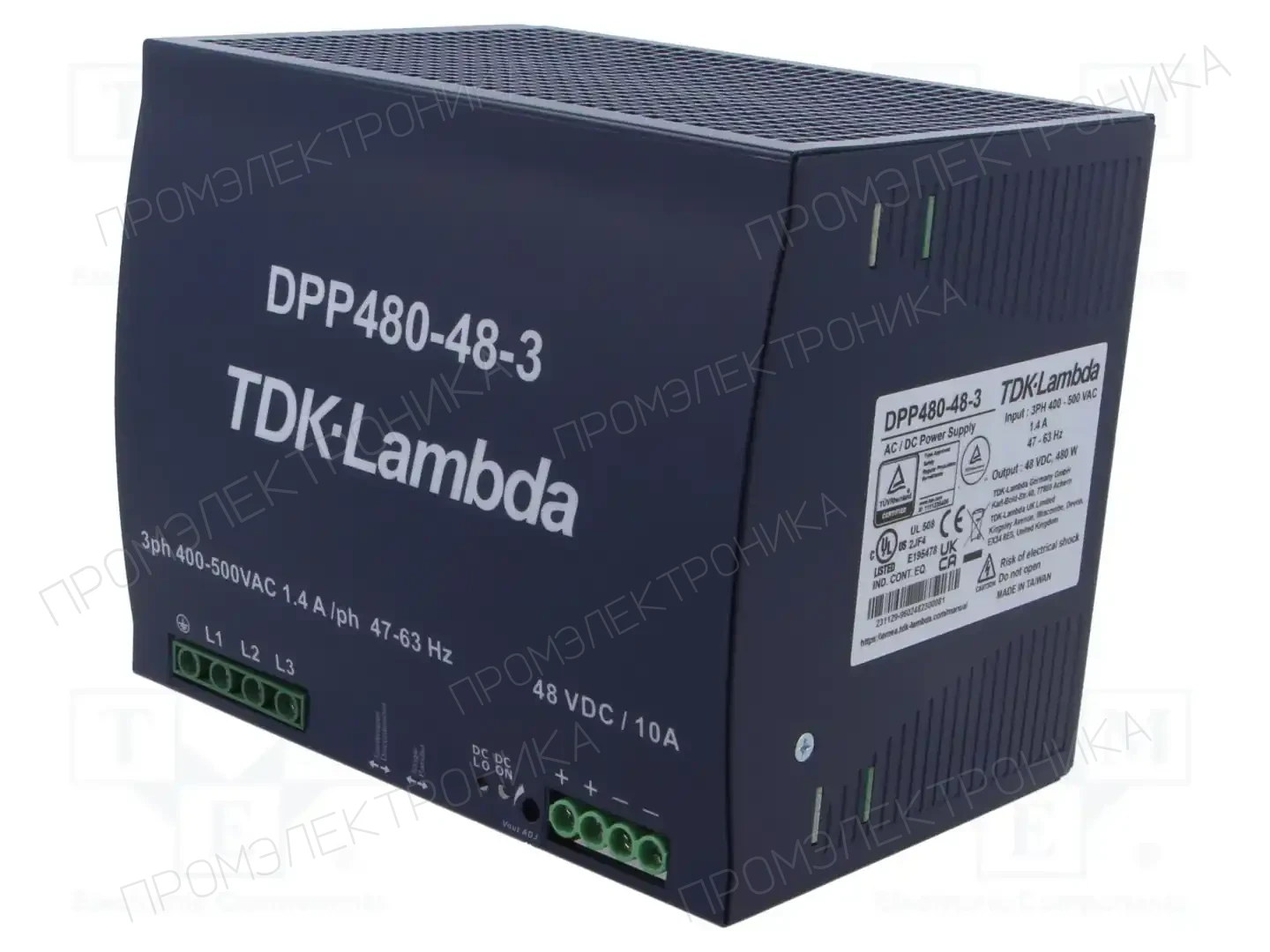 TDK-LAMBDA DPP480-48-3 — Блоки питания на DIN-рейку