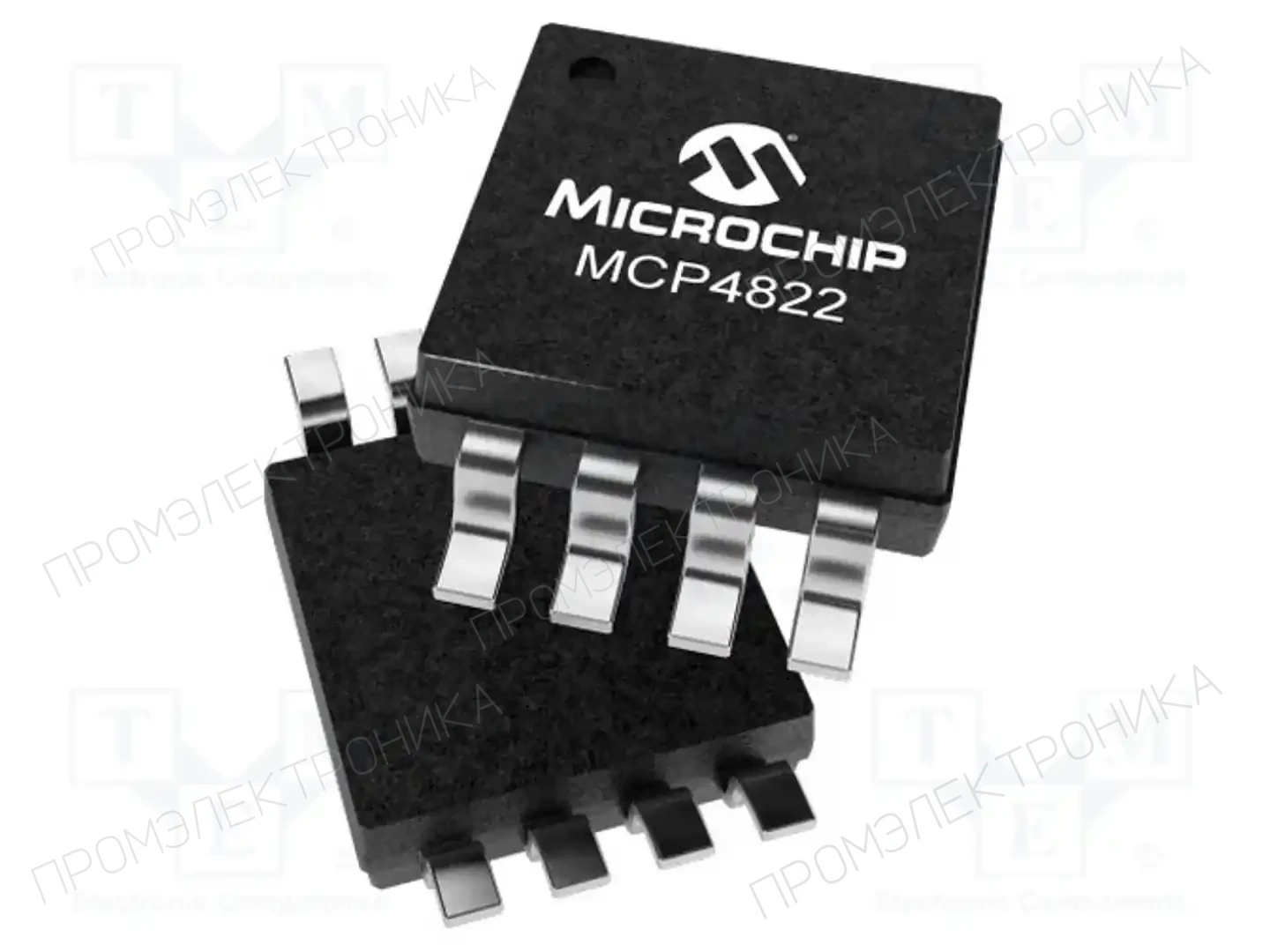 Microchip Technology MCP4822-E/MS — Преобразователи D/A - микросхемы