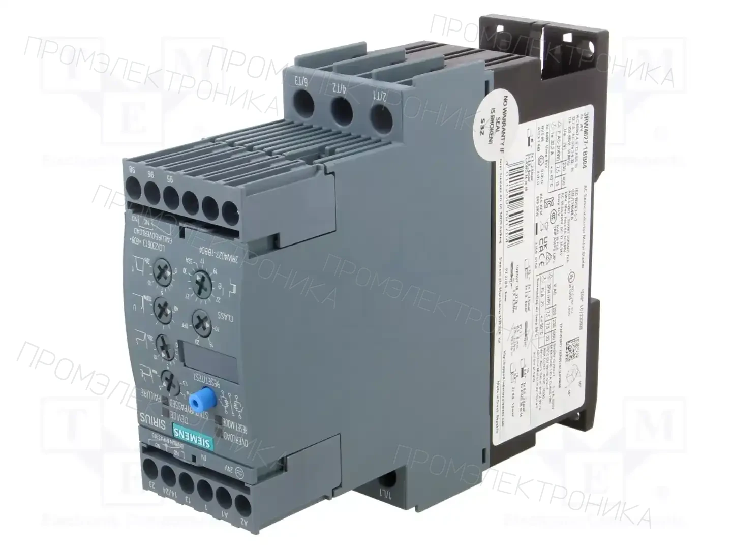 SIEMENS 3RW4027-1BB04 — Устройства плавного пуска