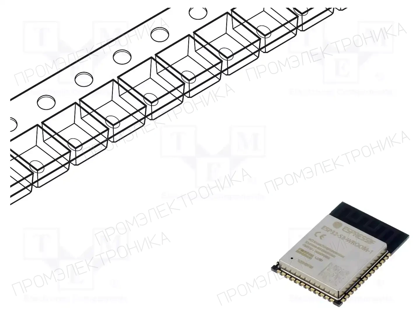ESPRESSIF ESP32-S3-WROOM-1-N8R8 — Модули IoT (WiFi/Bluetooth)