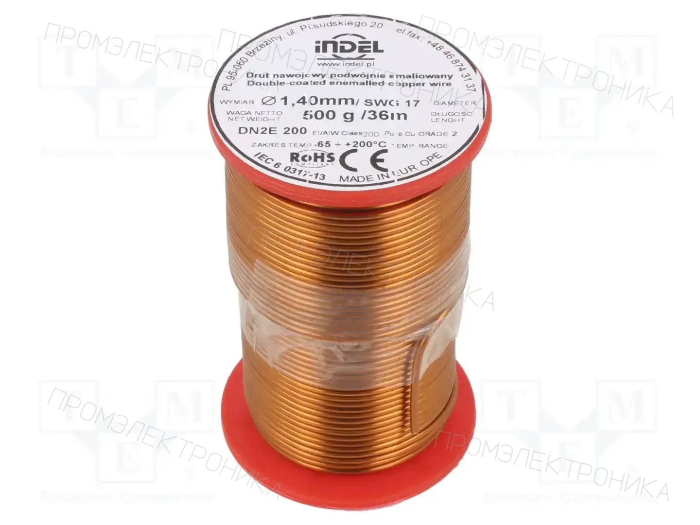 INDEL DN2E1,40-500G — Проволока обмоточная