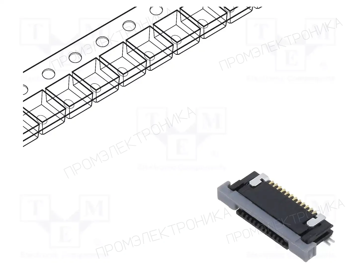AMPHENOL COMMUNICATIONS SOLUTIONS SFV12R-3STBE1HLF — Разъeмы FFC/FPC растр 0,5мм