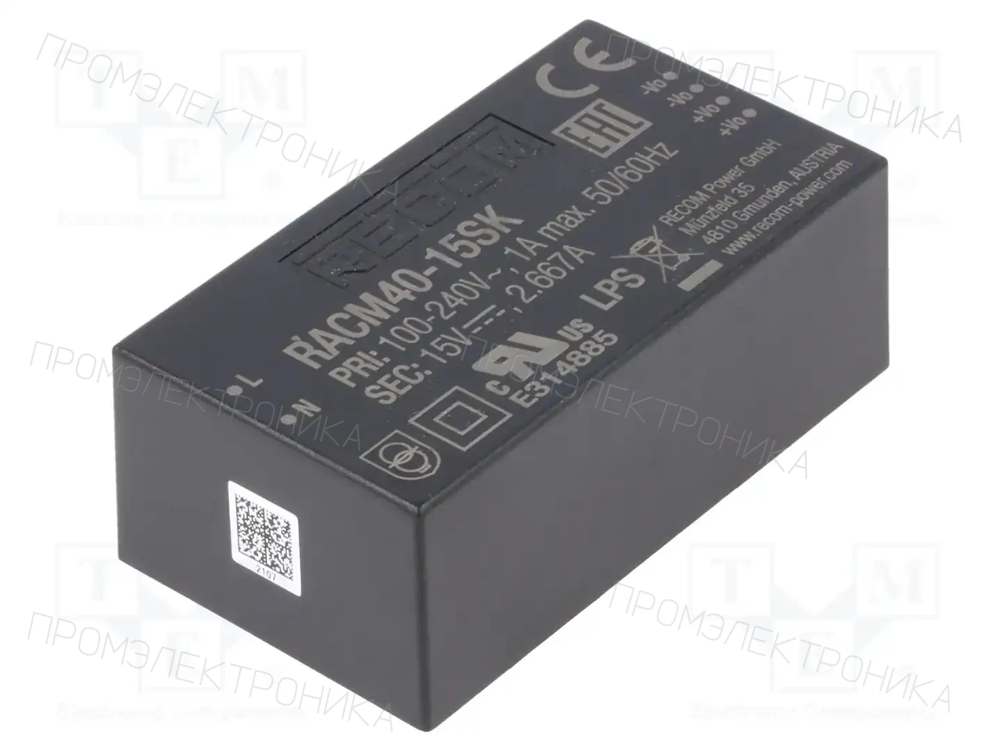 RECOM RACM40-15SK-T — Открытые блоки питания