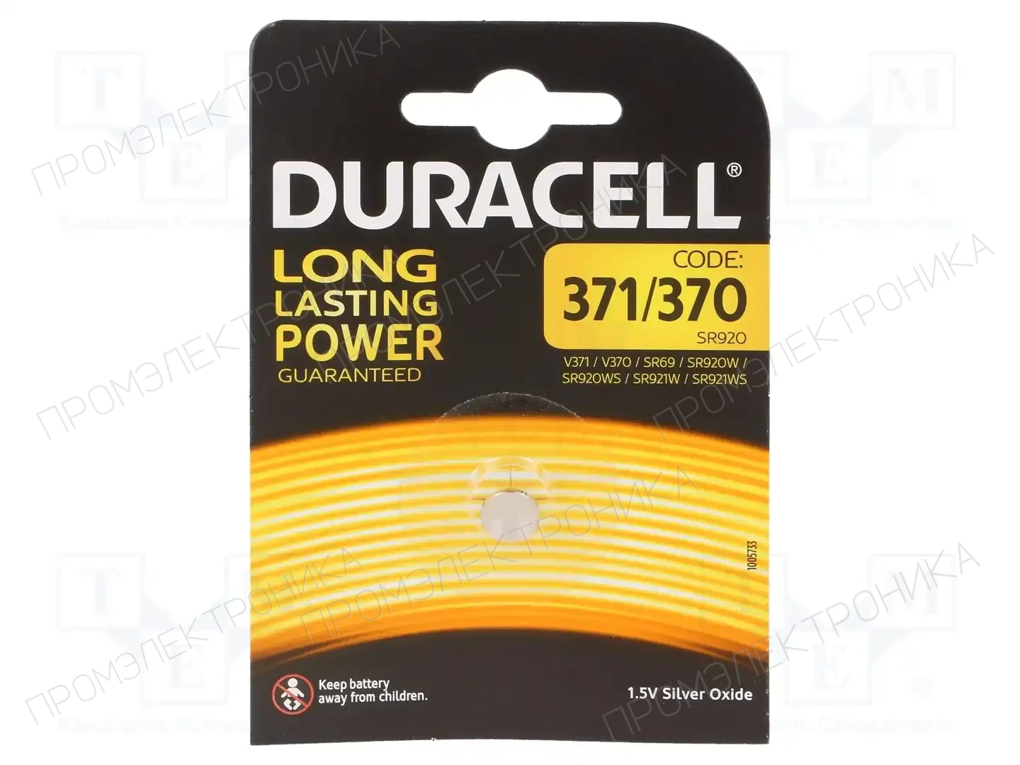 DURACELL 371/370 — Батареи