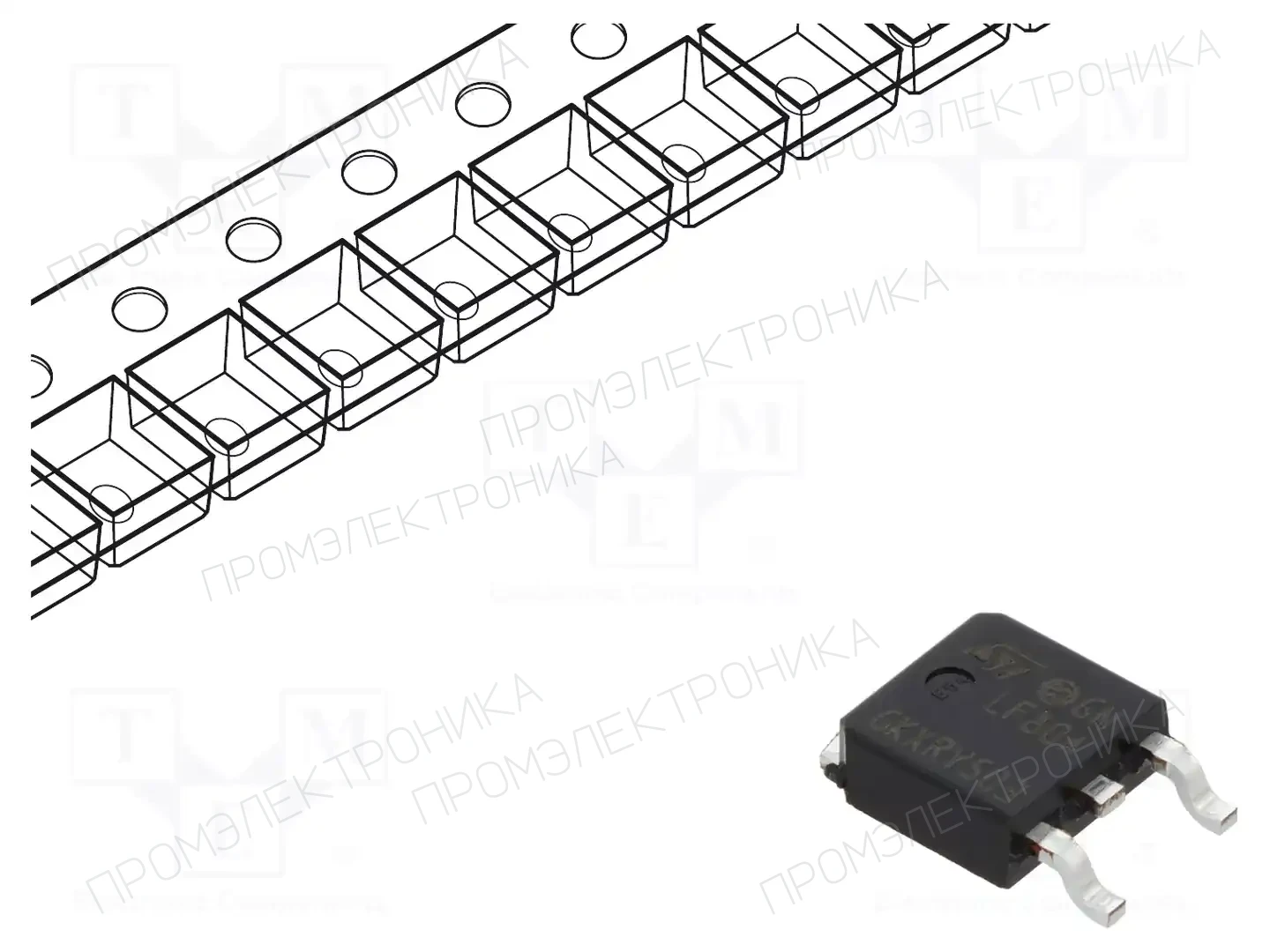 STMicroelectronics LF80ABDT-TR — Стабилизаторы напряжения нерегулир. LDO