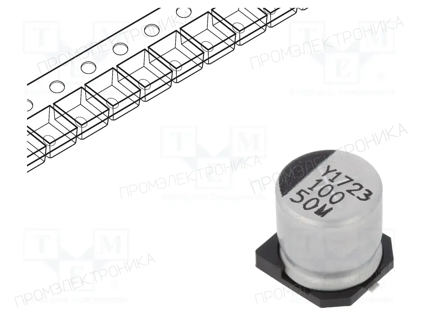 SAMWHA CM1H107M10010VR — Конденсаторы электролитические SMD