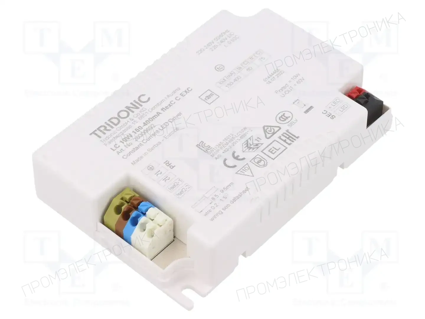 TRIDONIC LC 10W 150-400MA FLEXC C EXC — Блоки питания для LED