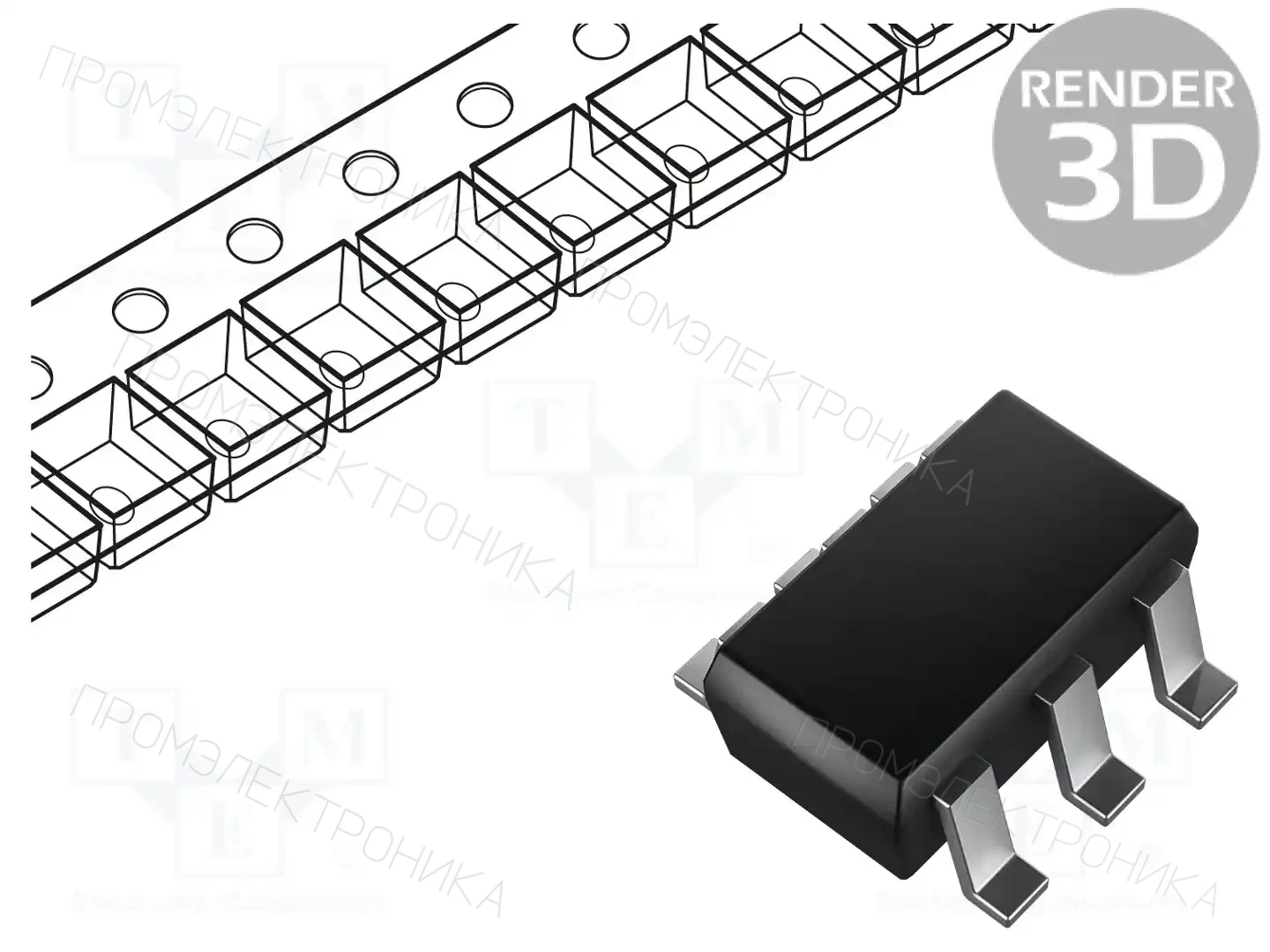 BOURNS CDSOT23-SR208 — Диоды защитные - сборки