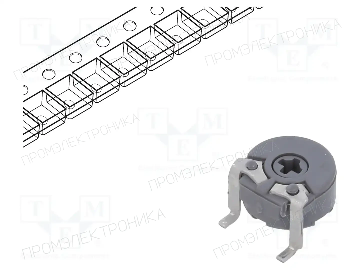 PIHER PS6KV50-104A3030-I-PM — Потенциометры SMD однооборотные