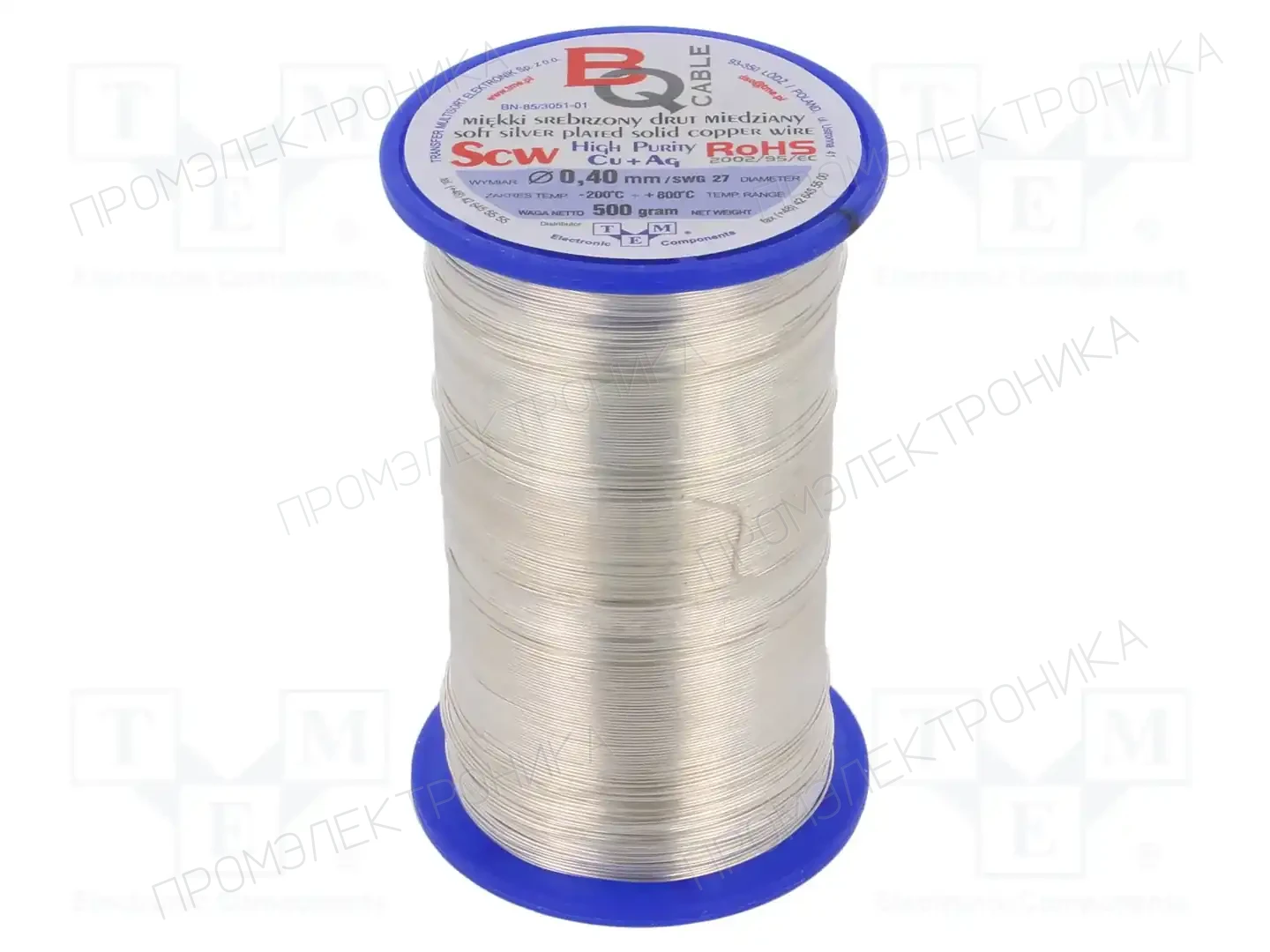 BQ CABLE SCW-0.40/500 — Проволока медная посеребренная