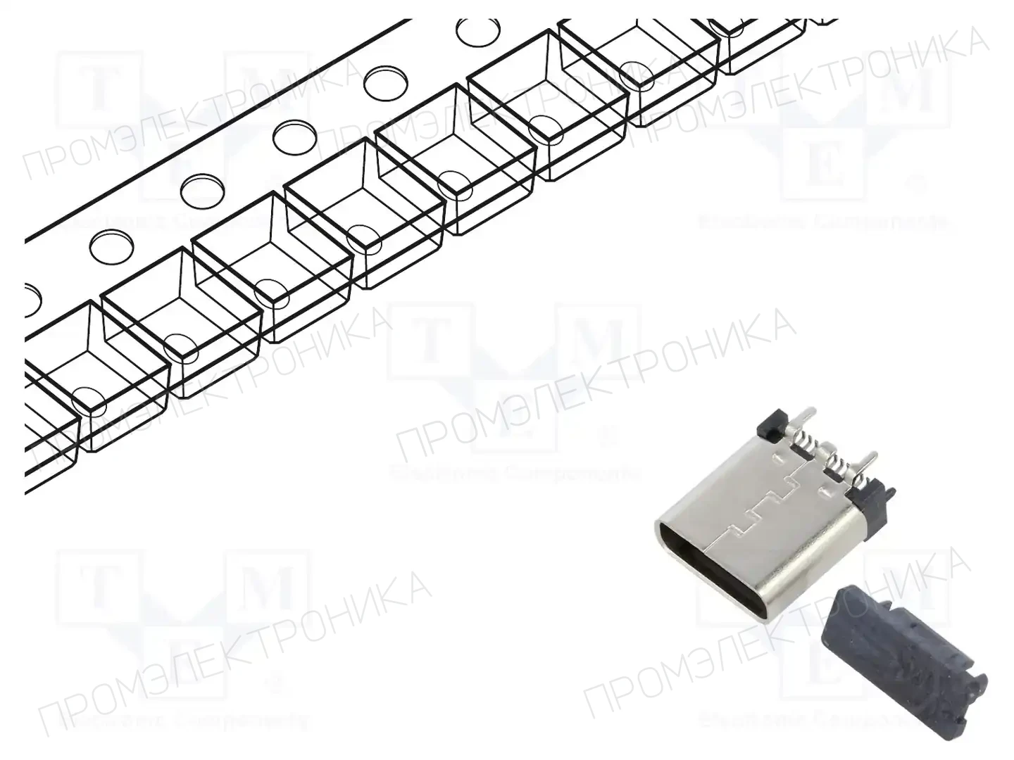 GCT USB4225-03-1000-C — Разъeмы USB и IEEE1394