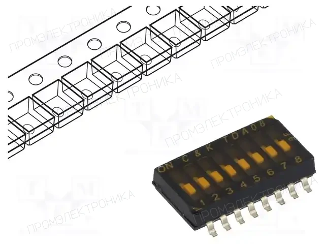 C&K TDA08H0SB1R — Переключатели типа Dip-Switch