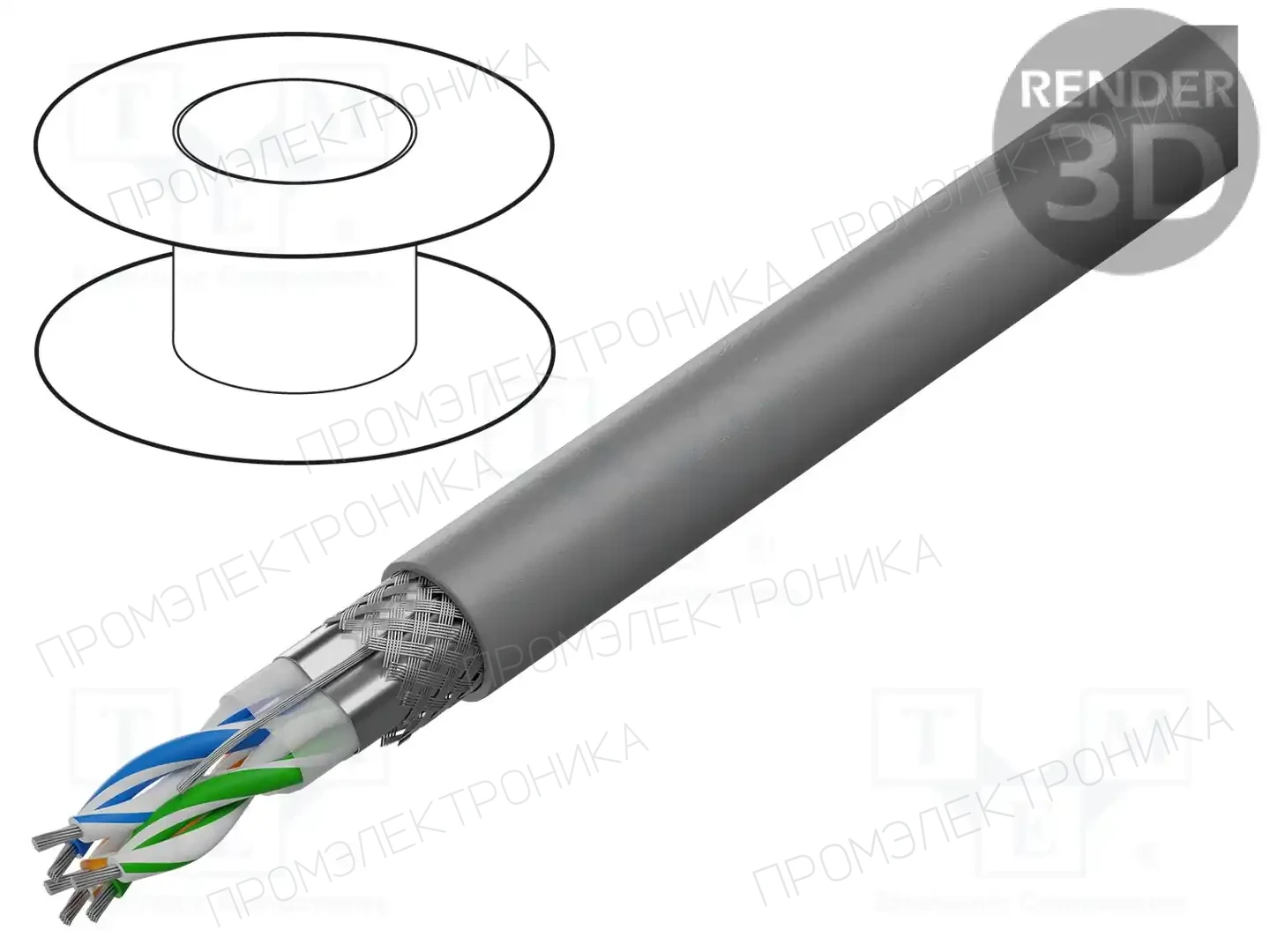ALPHA WIRE M3421 SL001 — Провода многожильные экранированные