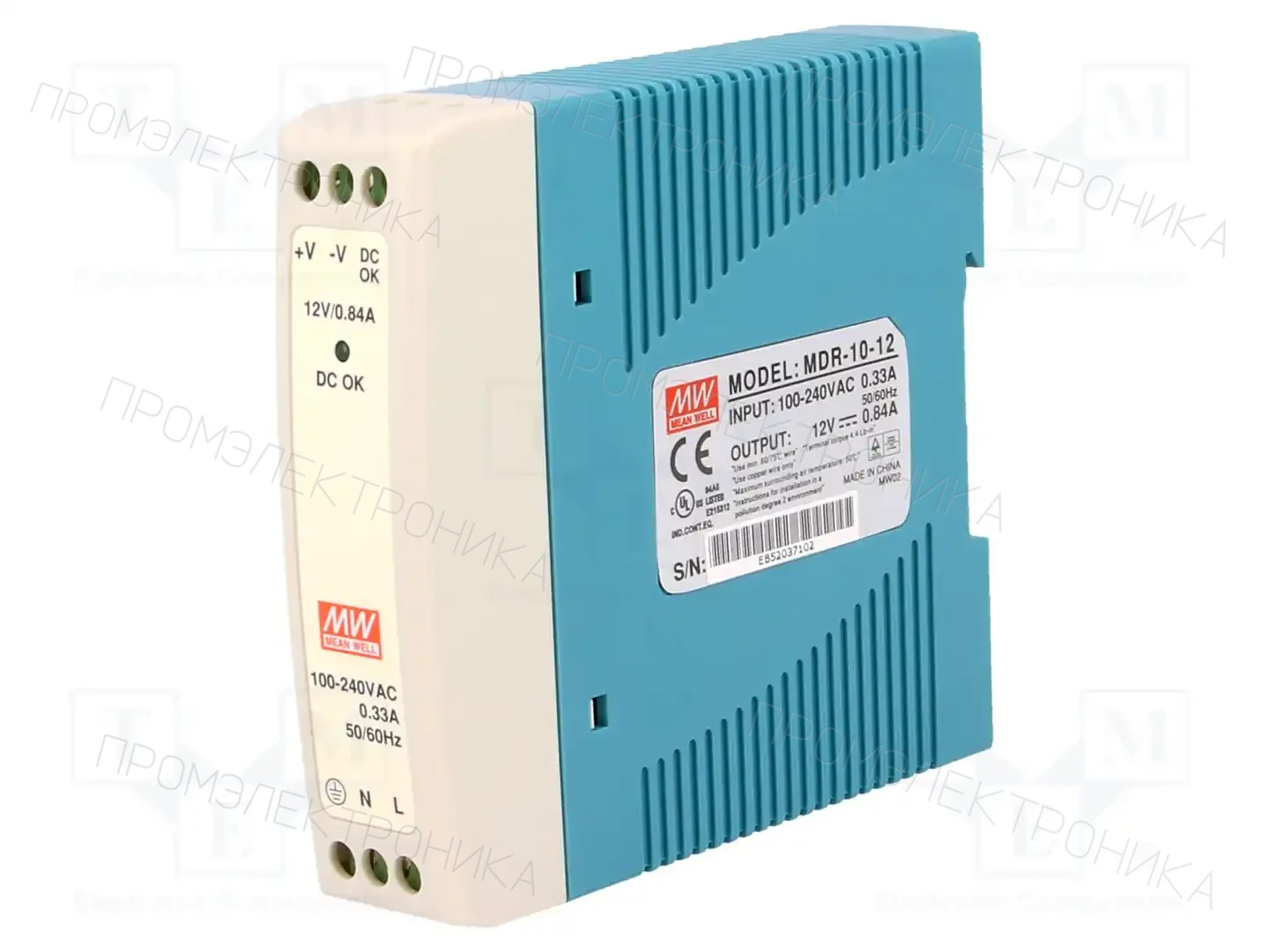 MEAN WELL MDR-10-12 — Блоки питания на DIN-рейку