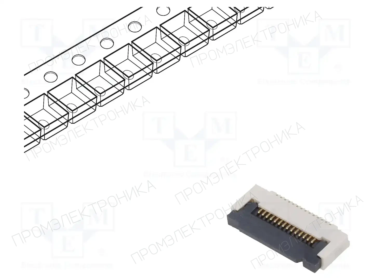 GCT FFC2B35-16-G — Разъeмы FFC/FPC растр 0,5мм